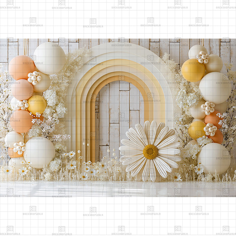 Sunny Birthday Printed Baby Backdrop