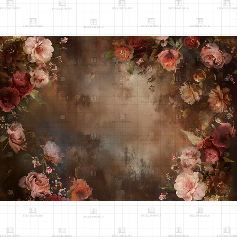 Enchanted Rose Dusk Backdrop Printed Born Baby Backdrop