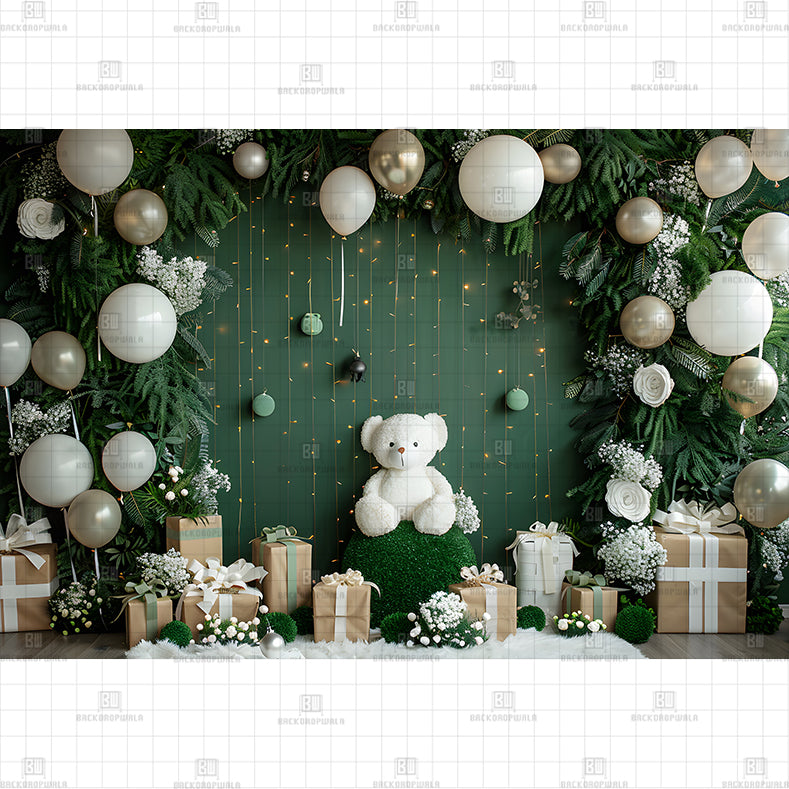 Mermaid Birthday Bash Printed Baby Backdrop