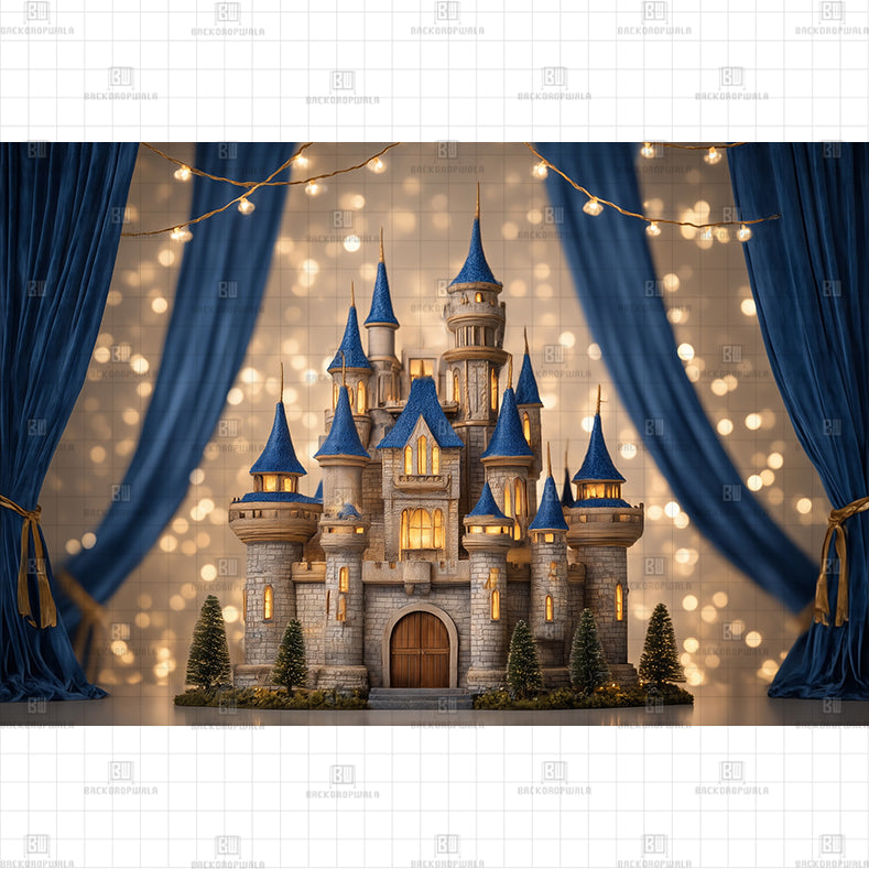 Fairytale Clock Printed Baby Backdrop