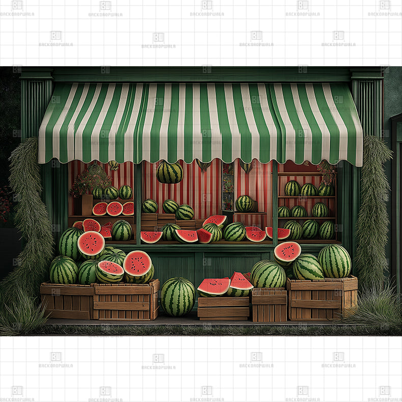 Watermelon shop Printed Baby Backdrop