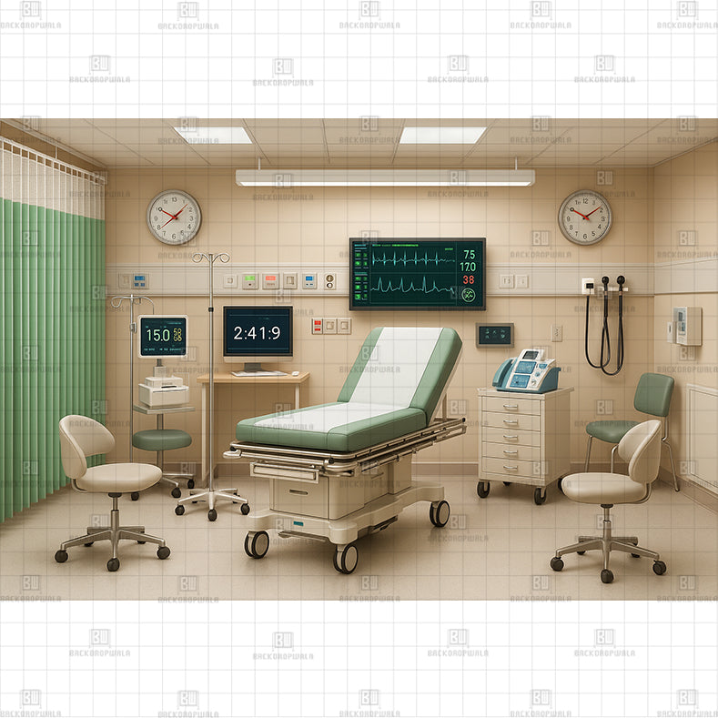 Hospital Room Printed Baby Backdrop