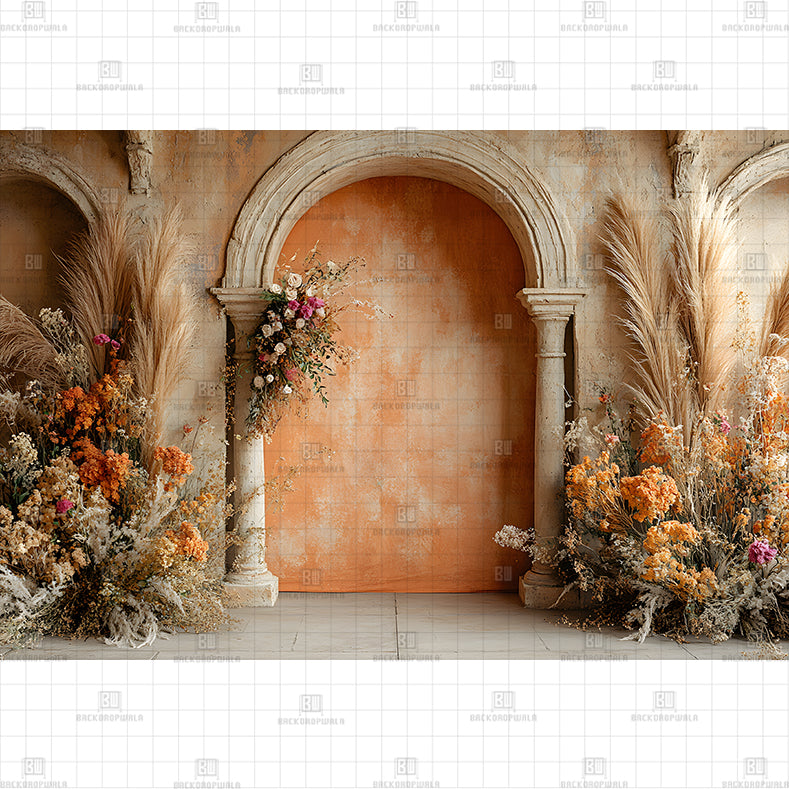 Arch Plant Backdrop Printed Baby Backdrop