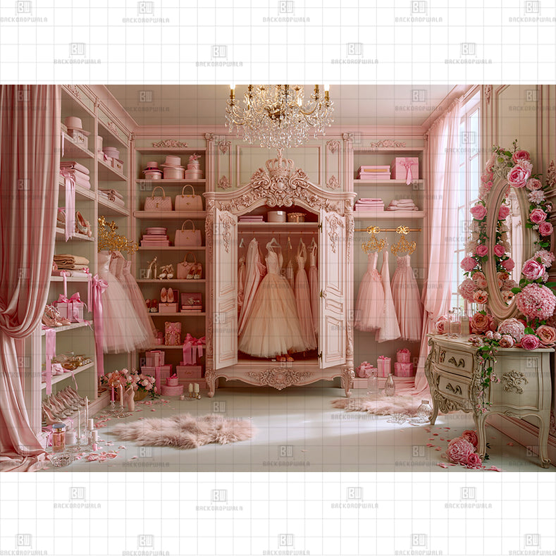 Barbie Fashion Closet printed Baby Backdrop