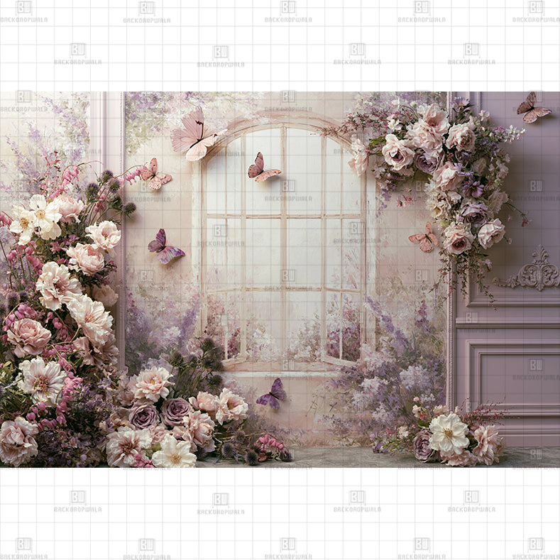 Lavender Door Printed Baby Backdrop