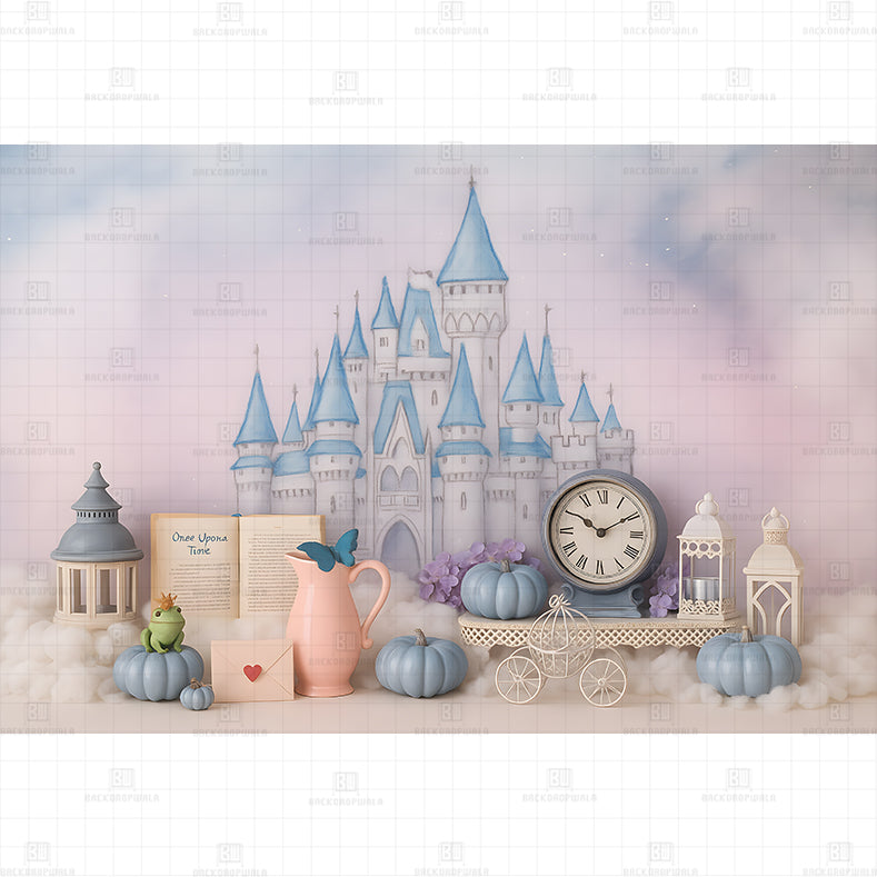 Fairytale Clock Printed Baby Backdrop