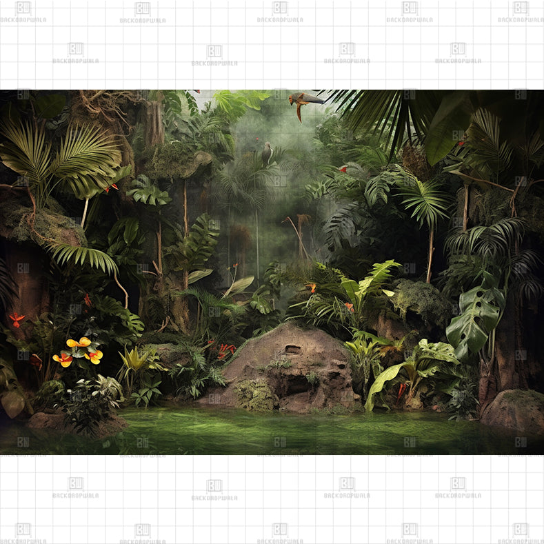 Wild Forest Printed Baby Backdrop