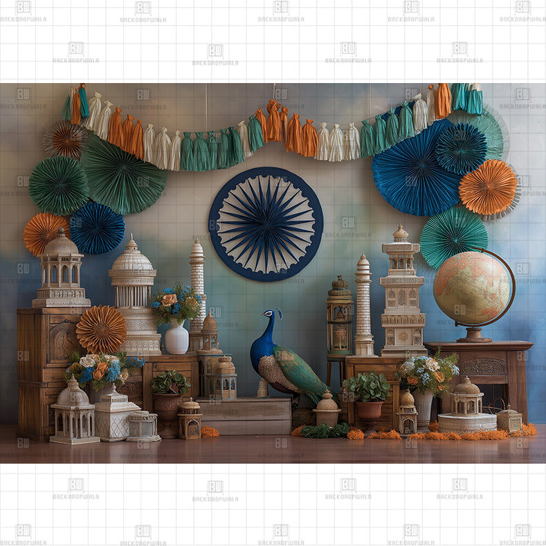 A Tapestry of India Printed Backdrop