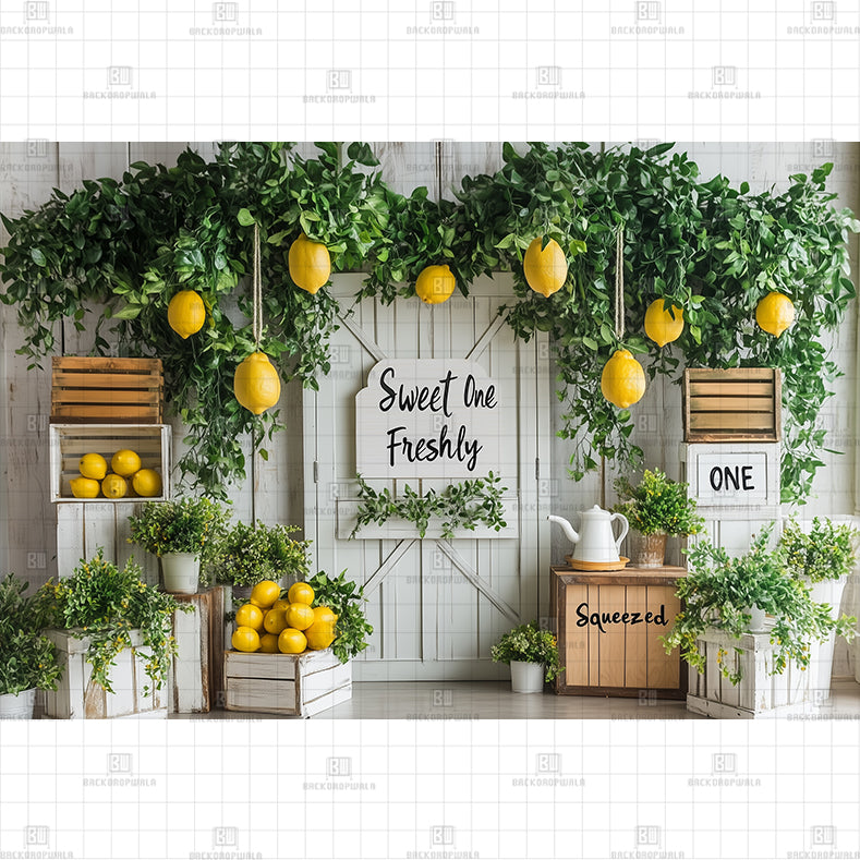 Sweet Lemon Poor Printed Baby Backdrop
