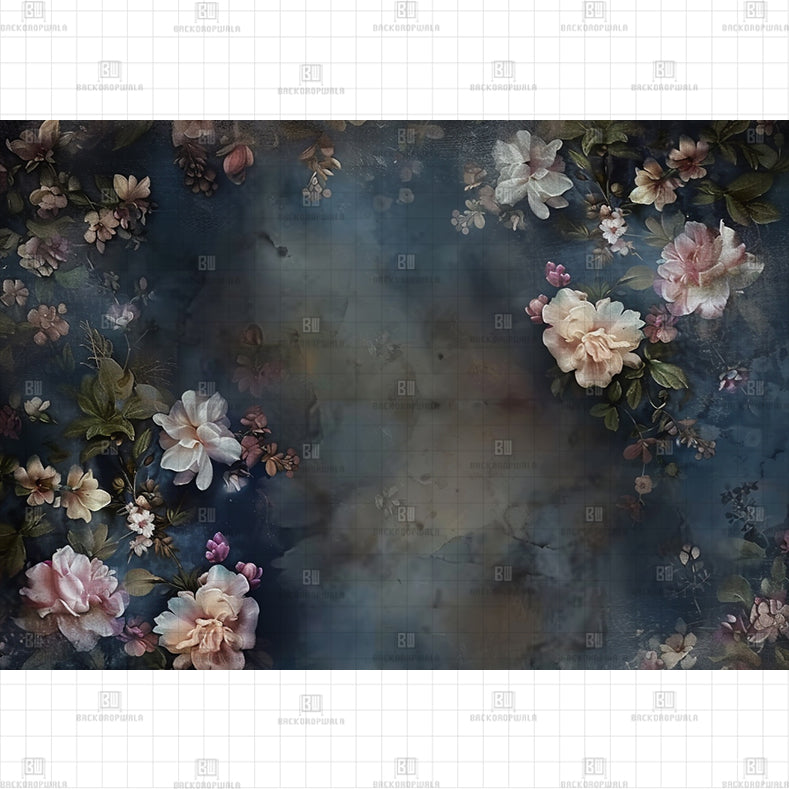 Pastel Pink Petals Backdrop Printed Born Baby Backdrop
