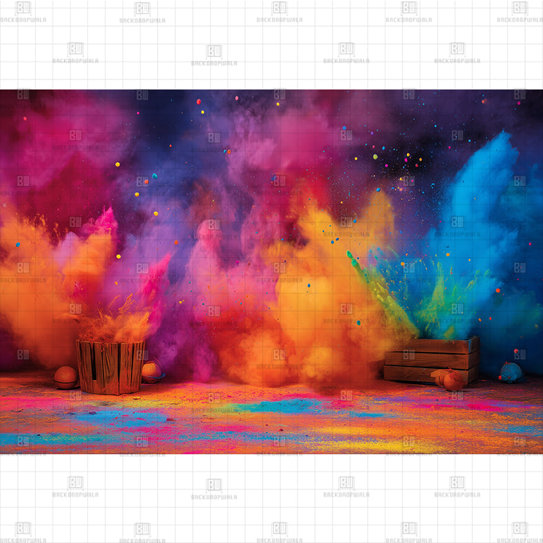 The Joy of Color Printed Backdrop