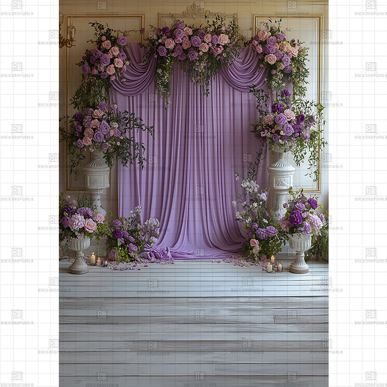 Lavender Regency Palace Printed Maternity Backdrop