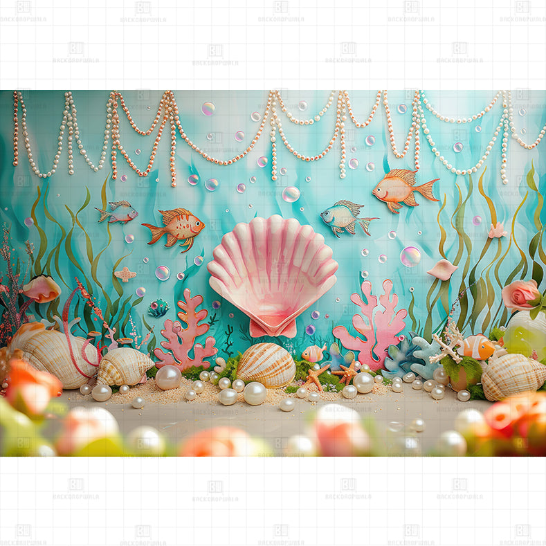 Pearl Garden printed Baby Backdrop