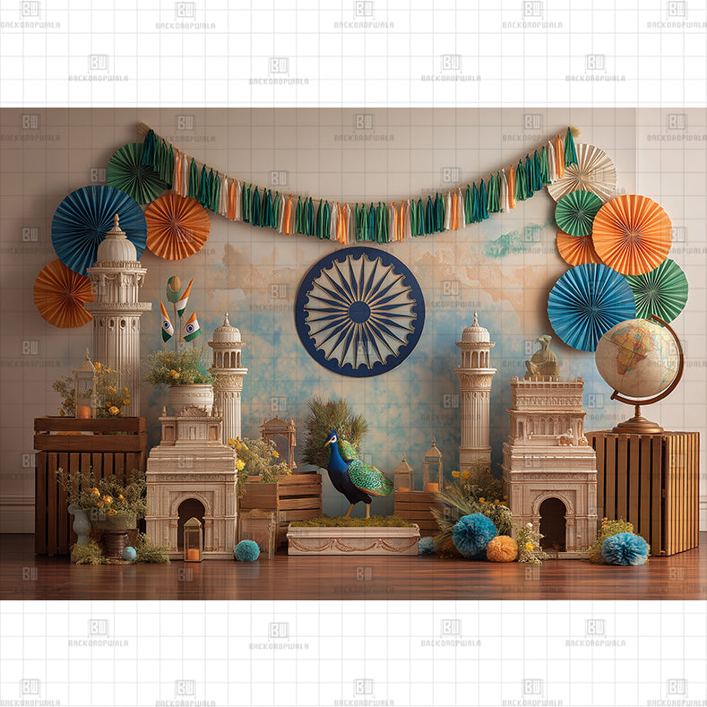 Celebrating India's Spirit Printed Backdrop