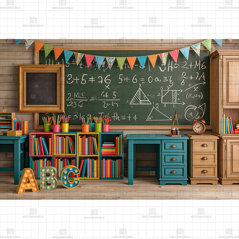 School Is Cool printed Baby Backdrop