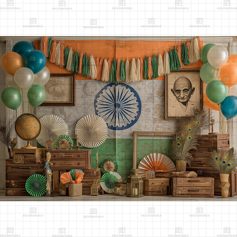 Vibrant Indian Celebration Decor Printed Baby Backdrop