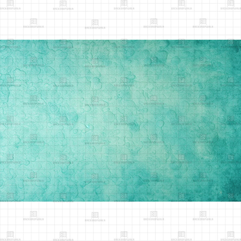 Teal Watercolor Printed Baby Backdrop