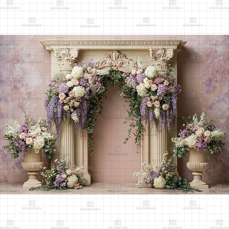 Lavender Garden Printed Baby Backdrop