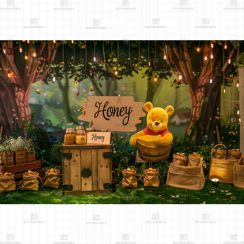 Honey Time Printed Baby Backdrop