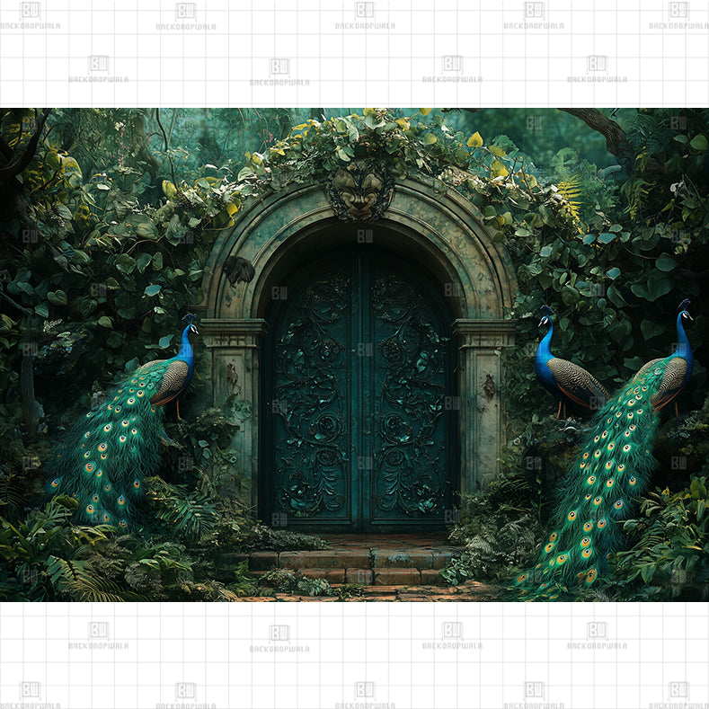 Secret Garden Portal Printed Baby Backdrop