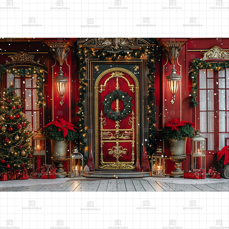 Santa's Regal Workshop Printed Baby Backdrops