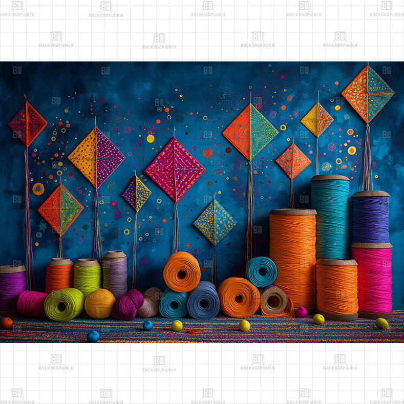 Threads of Joy Kite Festival Printed Backdrop