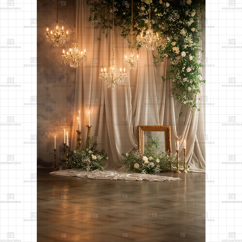 Royal Ivory Atrium Printed Maternity Backdrop