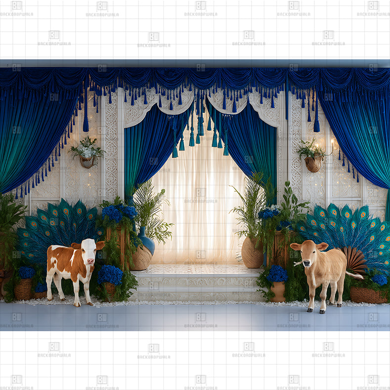 Cow Blessed Entrance PRINTED BABY BACKDROP