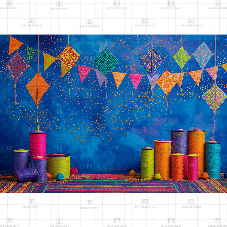 A Festival of Kites Printed Backdrop