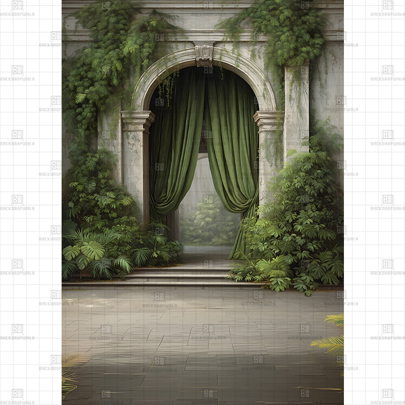 The Emerald Threshold Arch Backdrop Printed Maternity Backdrop