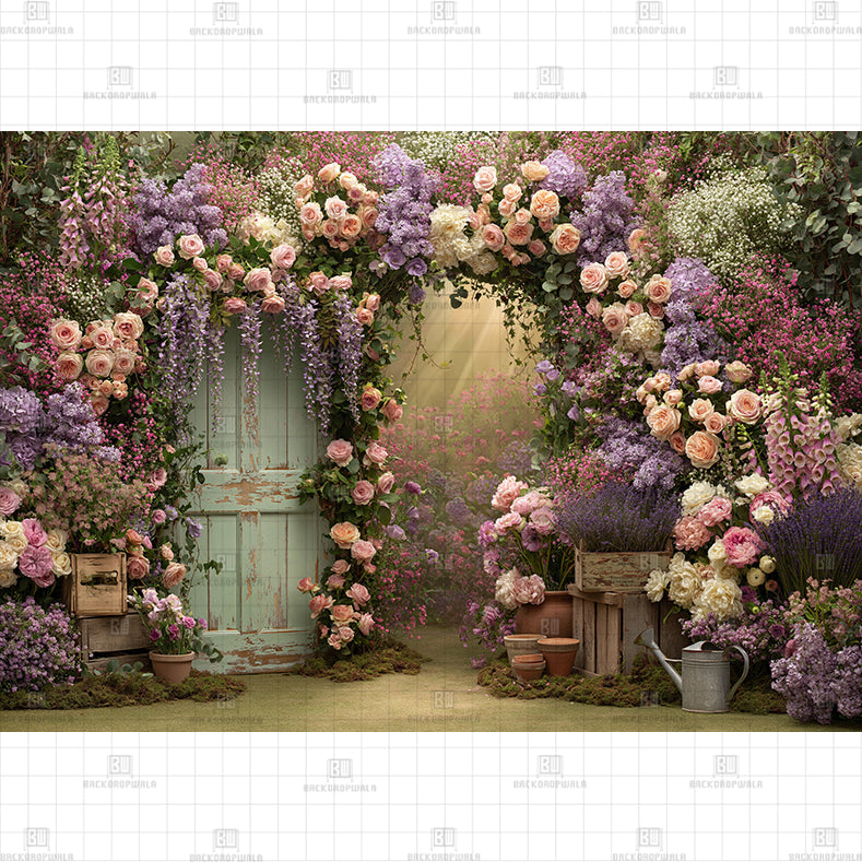 Pink Rose Wall Printed Baby Backdrop