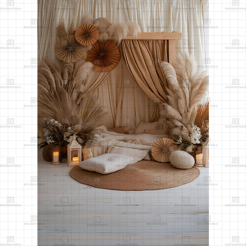 Whispers of Dried Grass Backdrop Printed Maternity Backdrop