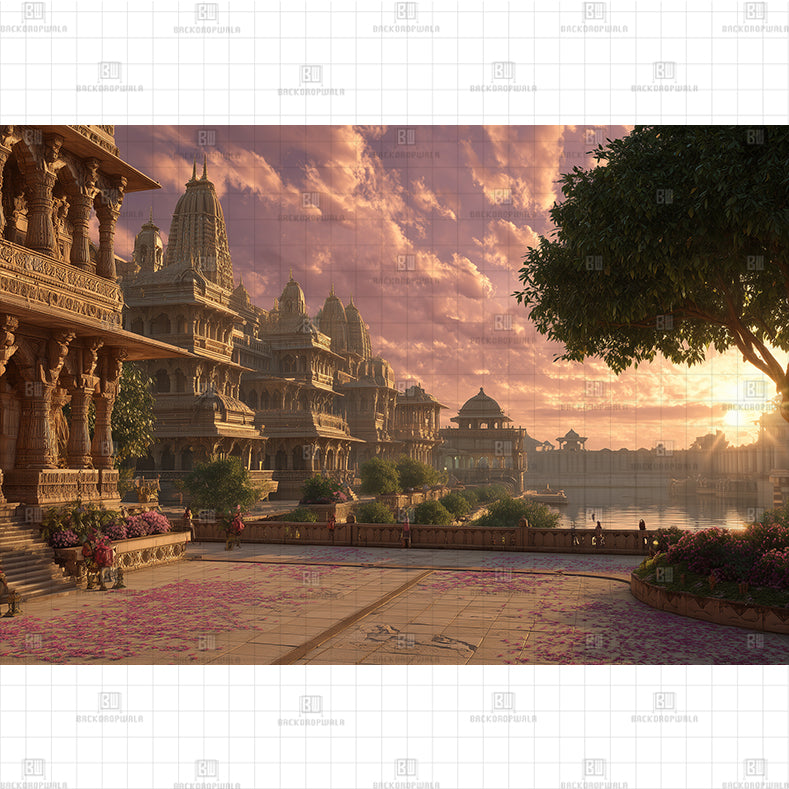 Whispers of the Ghat Printed Backdrop