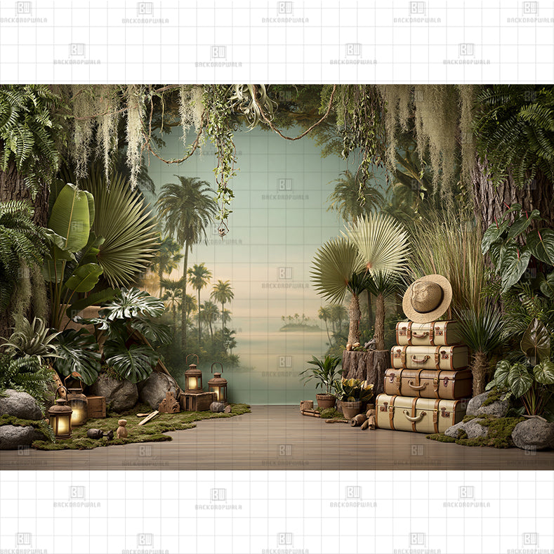 Tall Trees Forest Printed Baby Backdrop