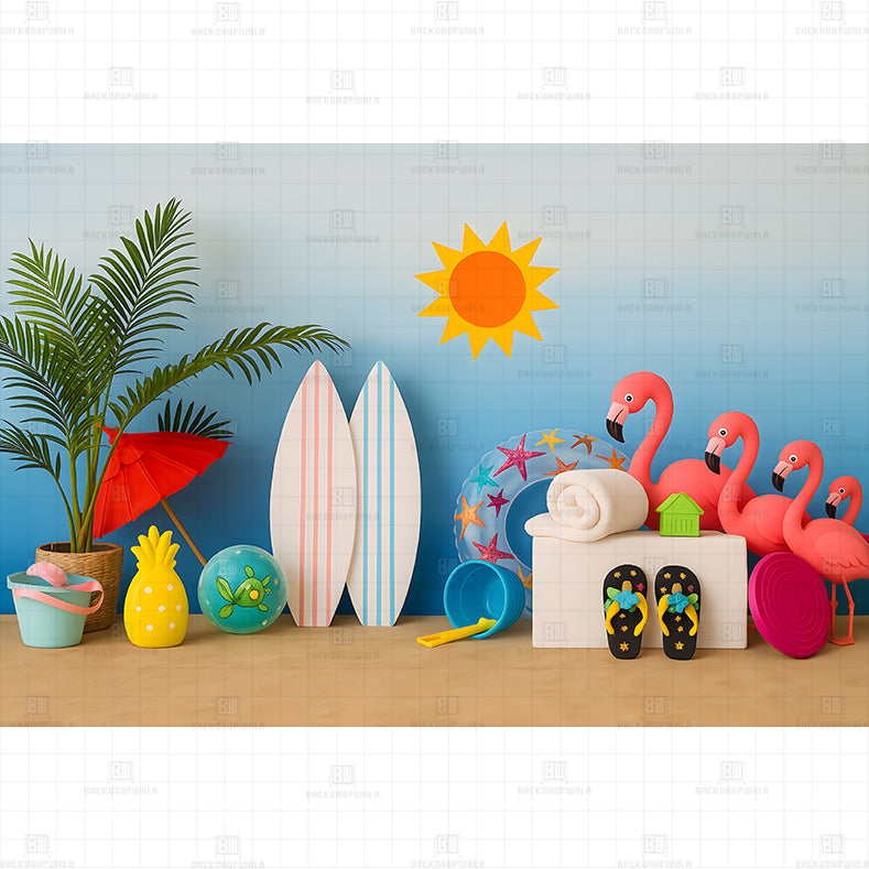 Sunny Side printed Baby Backdrop