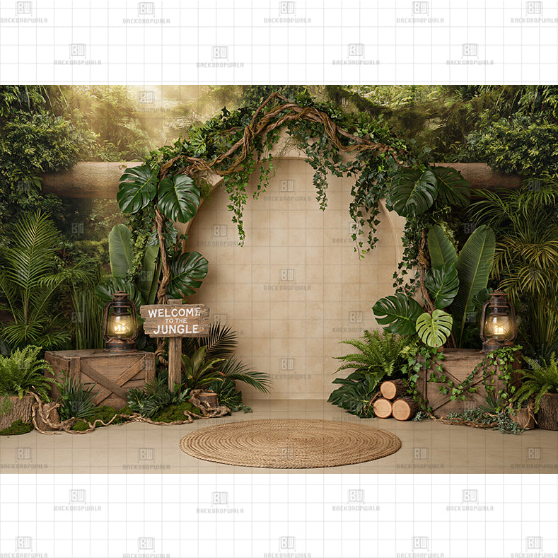 Welcome To The Forest Printed Baby Backdrop