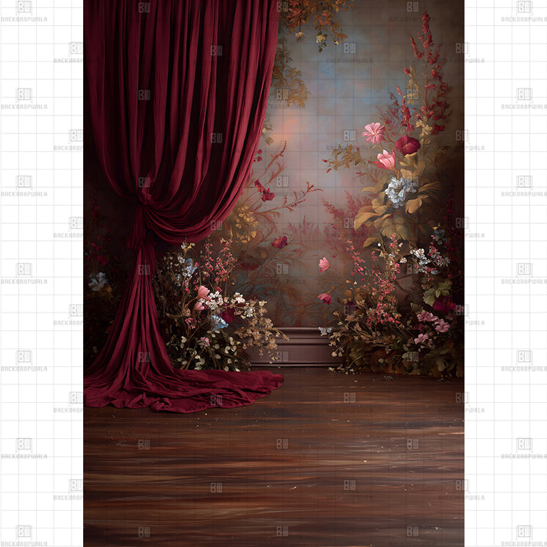 The Enchanted Midnight Garden Printed Maternity Backdrop