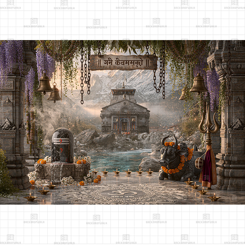 SHRAVAN MAS SHIVLINGA THEME BACKDROP