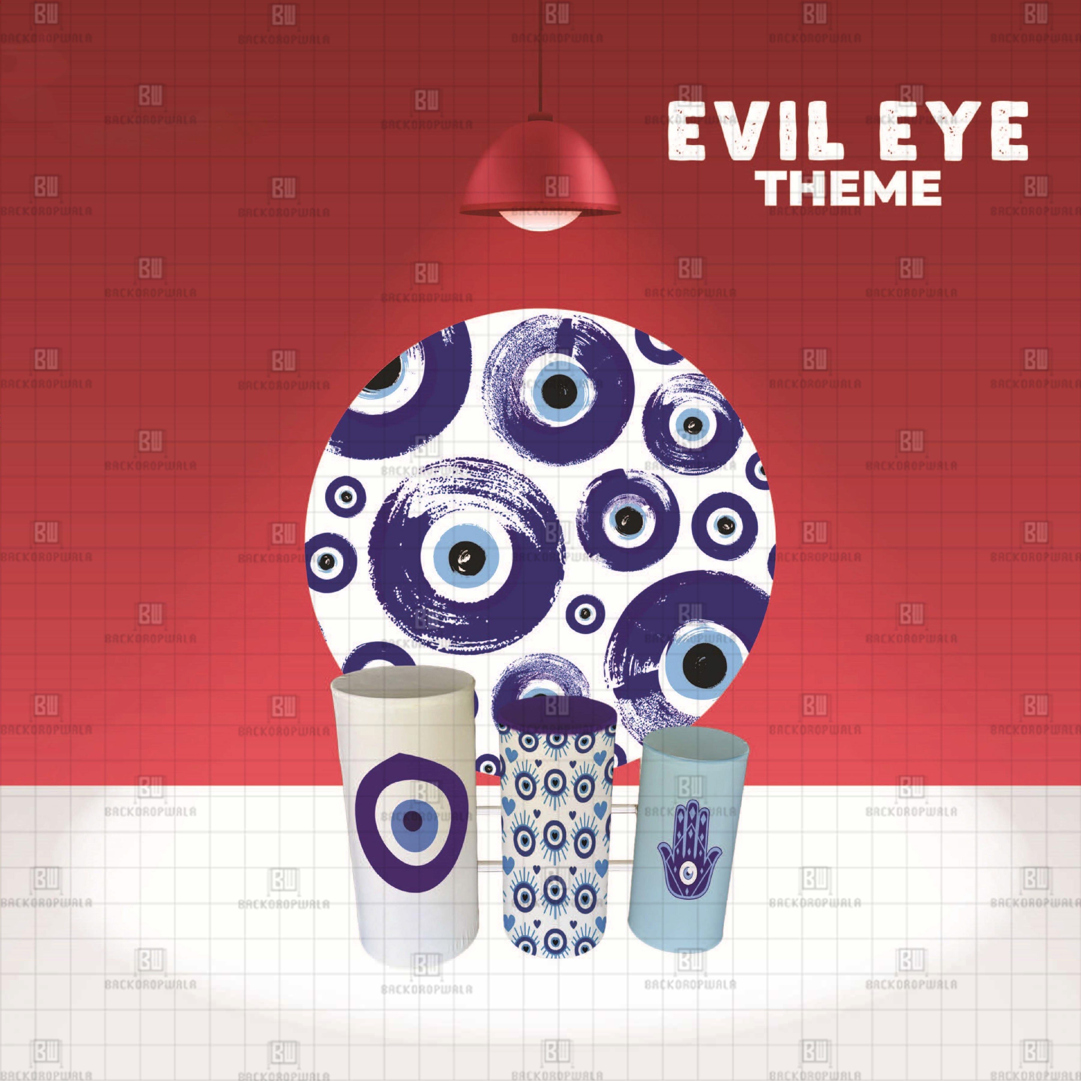 Evil Eye Theme Event Ring & Drum Cover Set