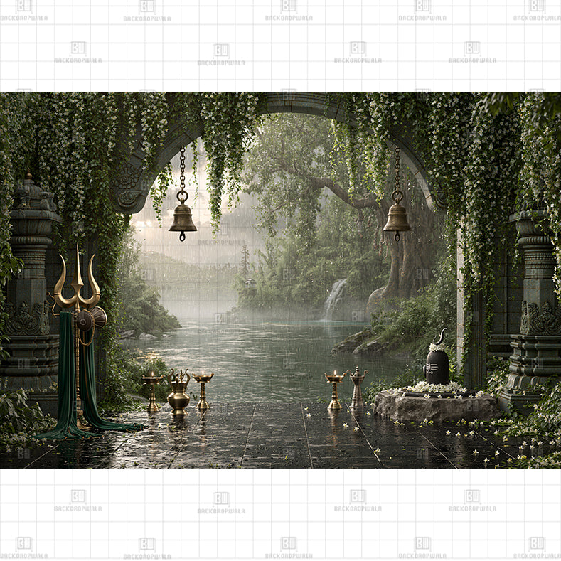 SHIVLINGA THEME BACKDROP