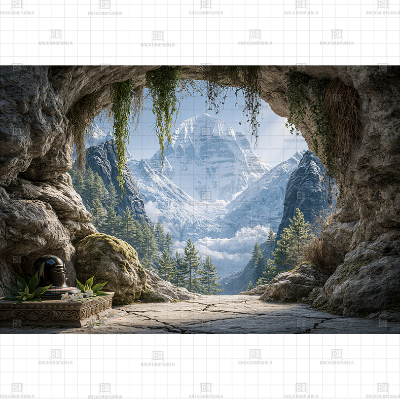 Kailash Mountain Majesty Printed Backdrop