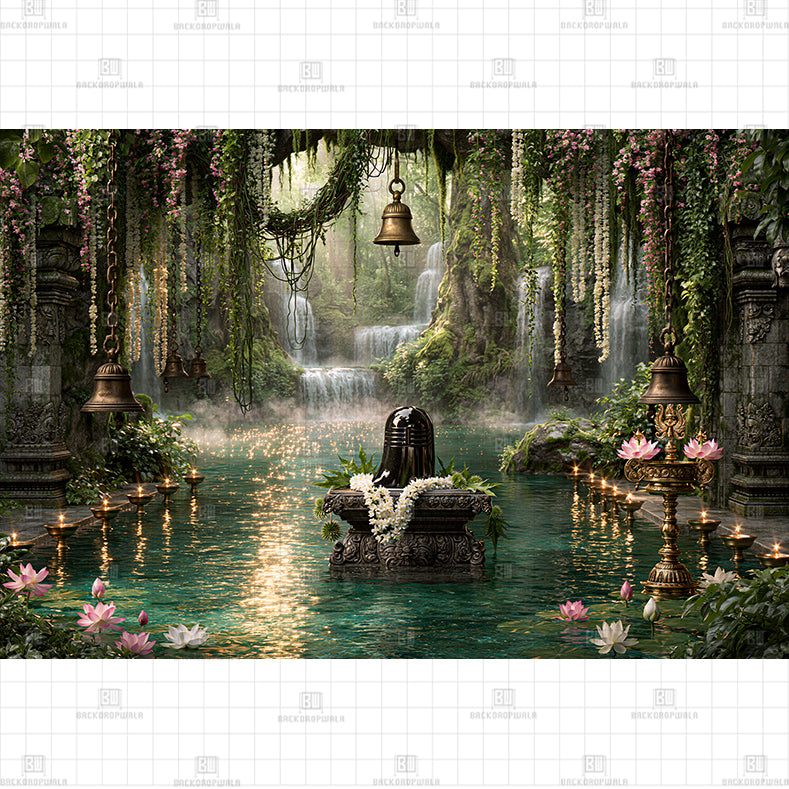 The Crescent Lake Sanctuary Printed Backdrop