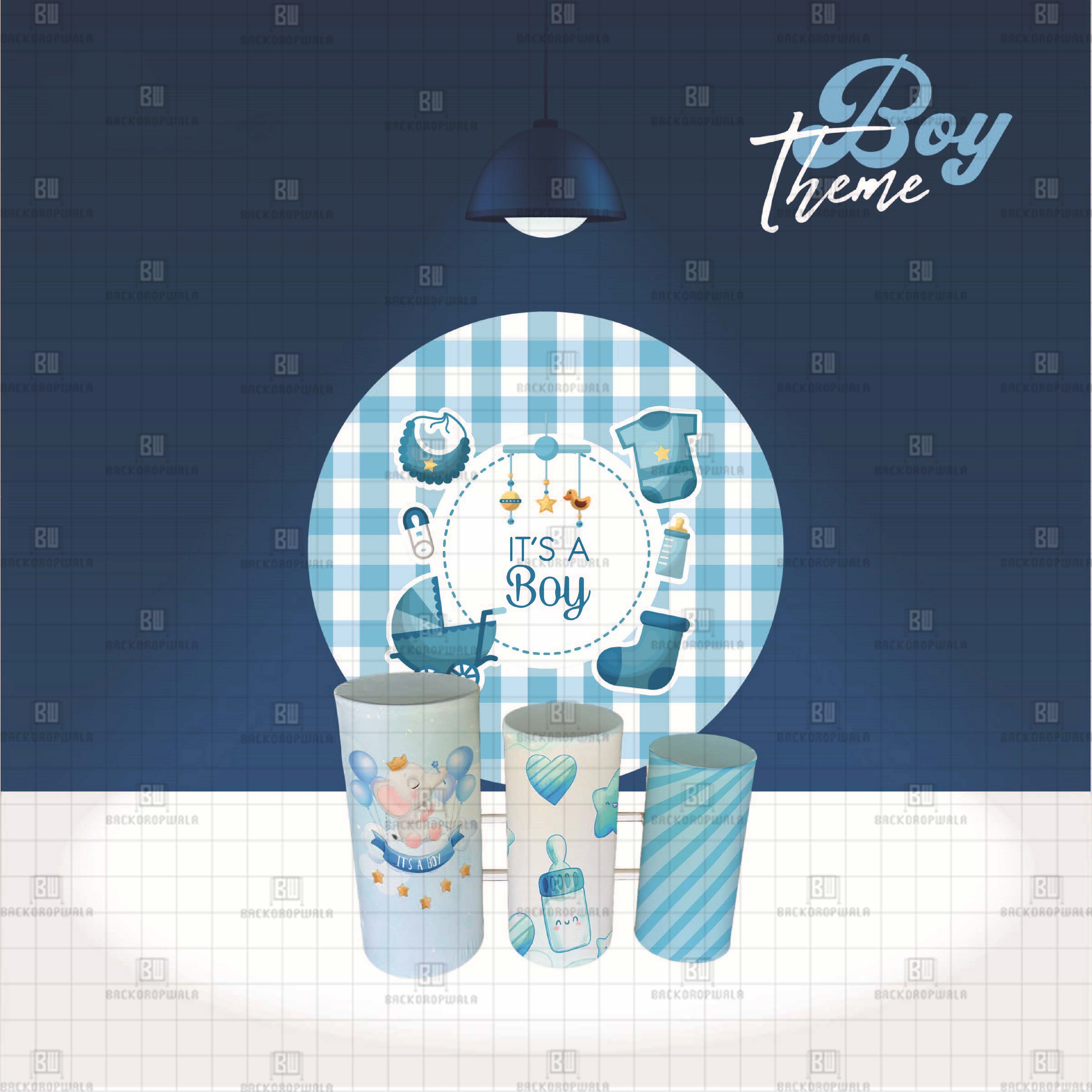 Boy Theme Event Ring & Drum Cover Set