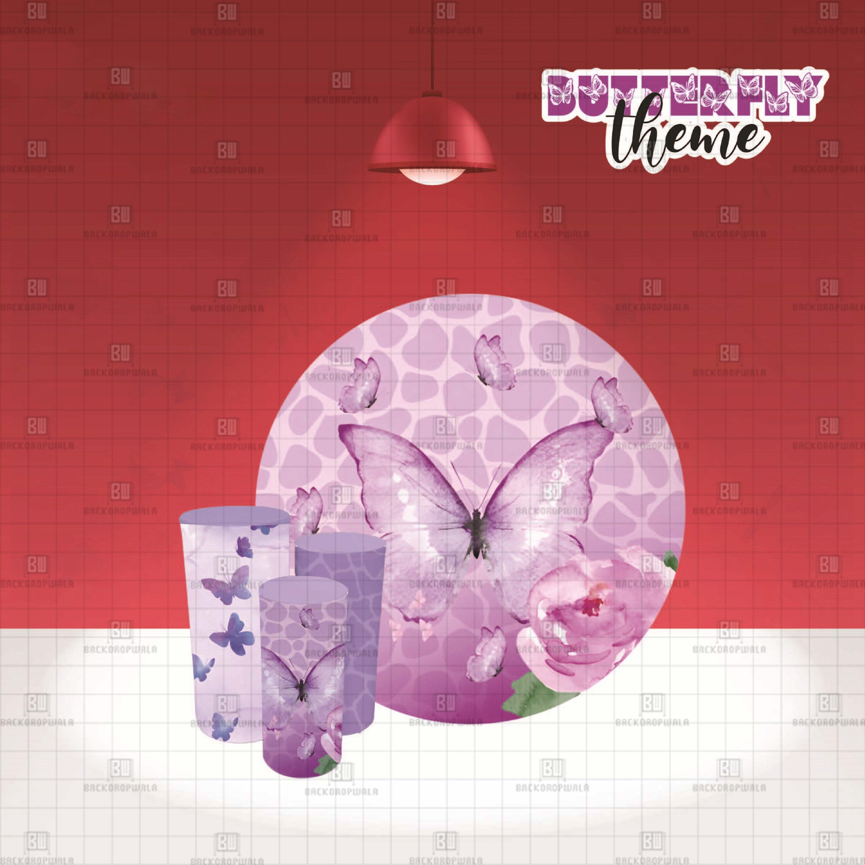 Butterfly Theme Event Ring & Drum Cover Set