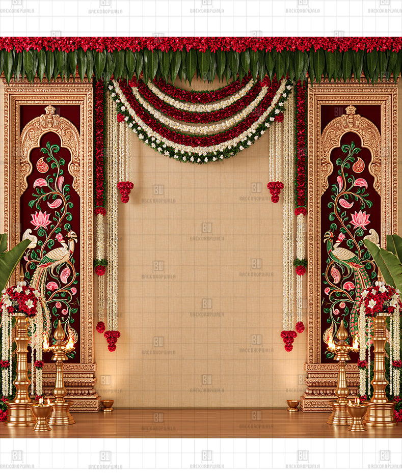 Gateway to Auspicious Celebrations Printed Diwali Decoration Backdrop