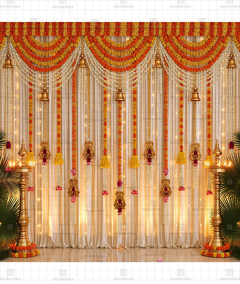 Mangaldeep Utsav Canopy Printed Diwali Decoration Backdrop