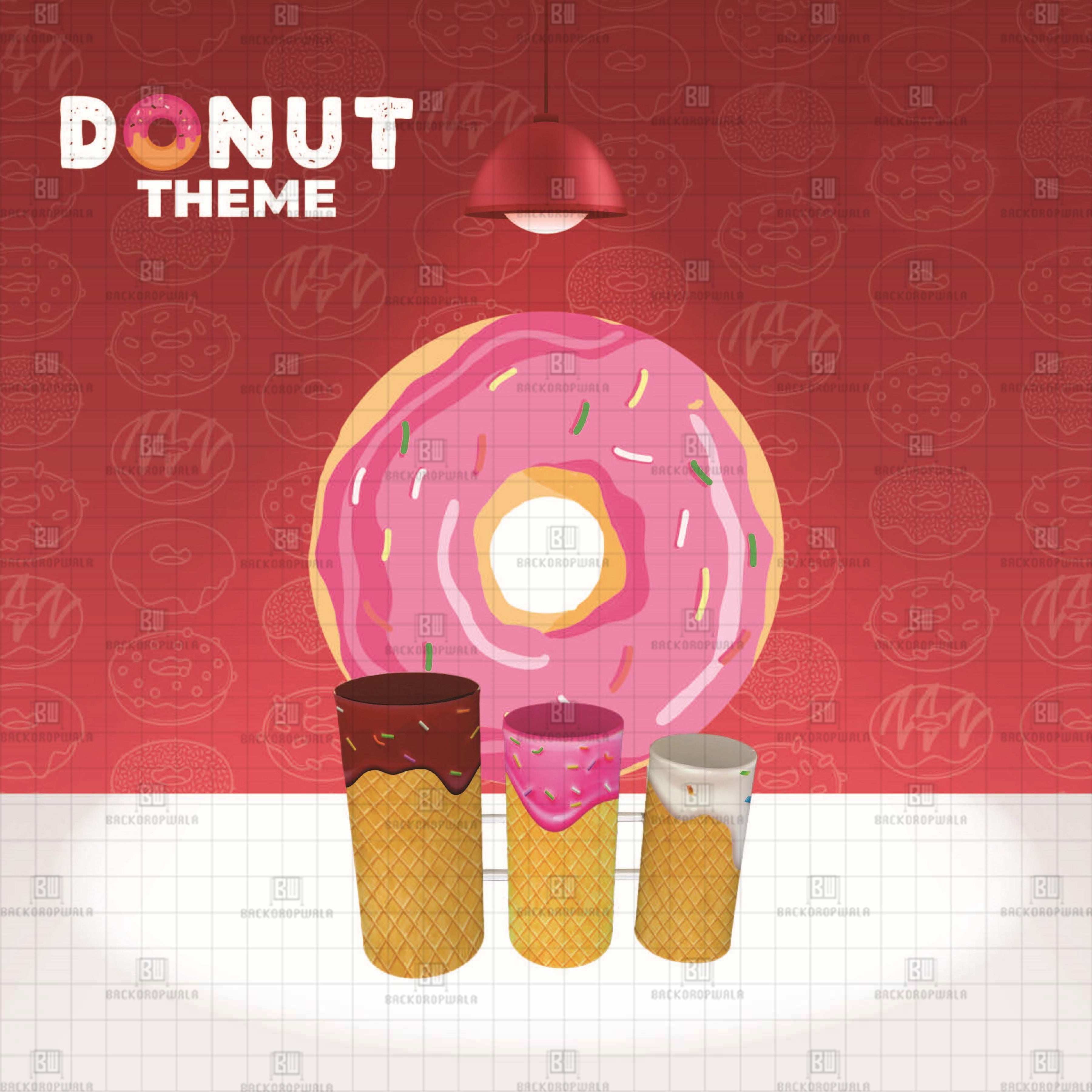 Donut Theme Event Ring & Drum Cover Set