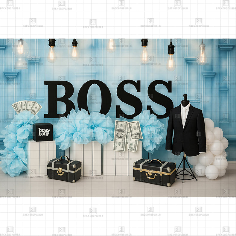 Tiny Tycoon Printed Baby Backdrop