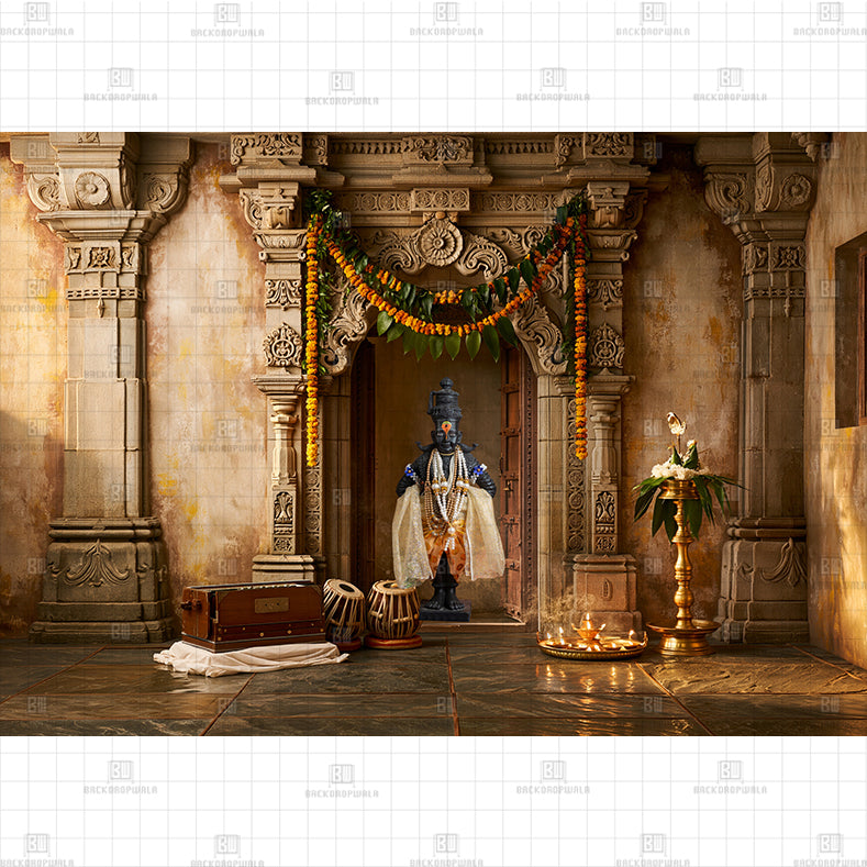 The Entrance of Pandharpur Ekadashi Printed Baby Backdrop