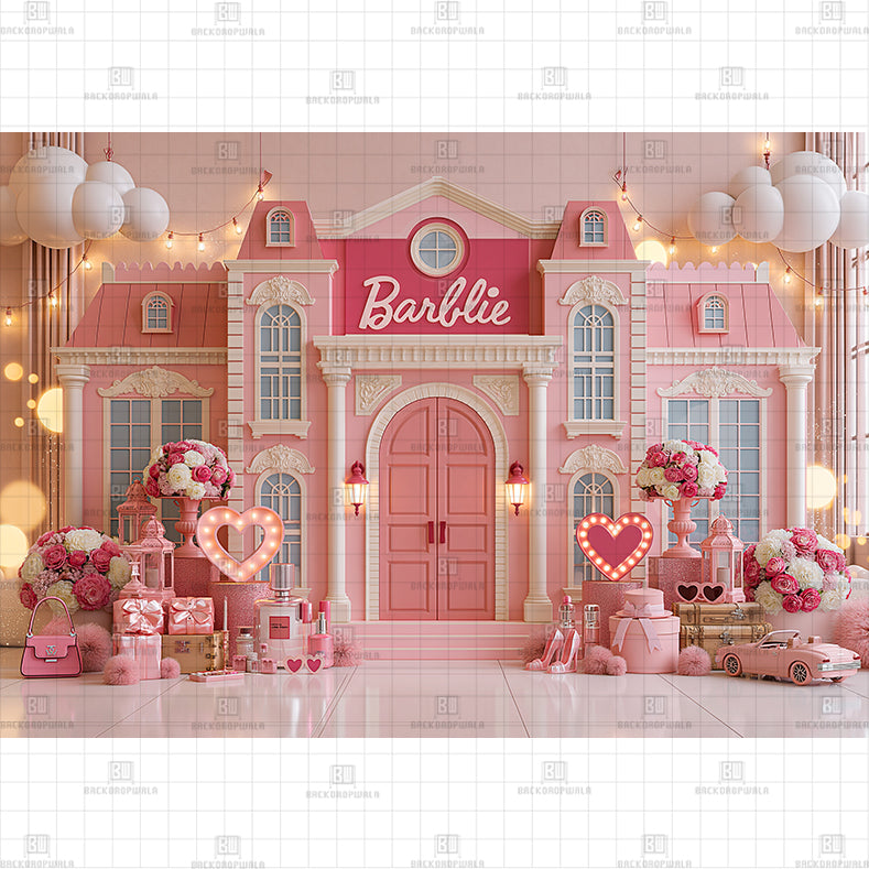 Barbie's Home printed Baby Backdrop